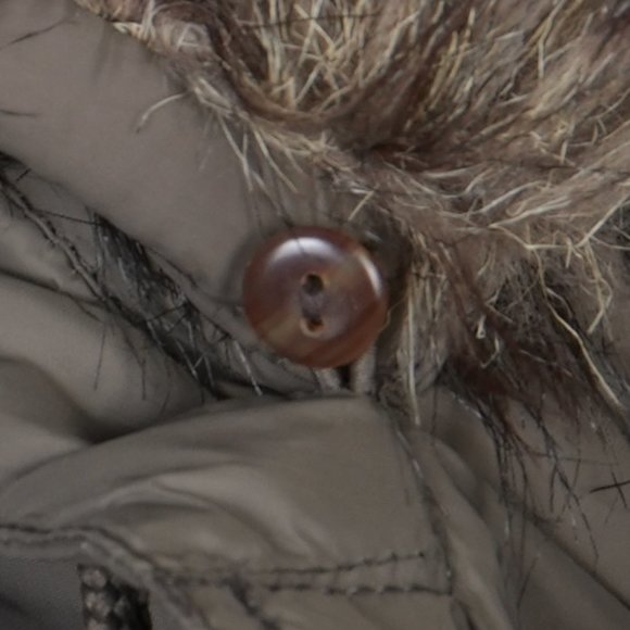 Abercrombie & Fitch Puffer Coat In Taupe Size S - Picture 9 of 14